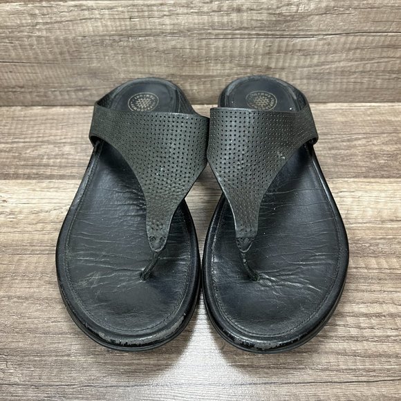 FitFlop Thong Flip Flops Black Womens US Size 7 EUR 38 17STV09 Sandals - Picture 2 of 10